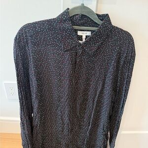 Reiss Black Shirt with Green Dots